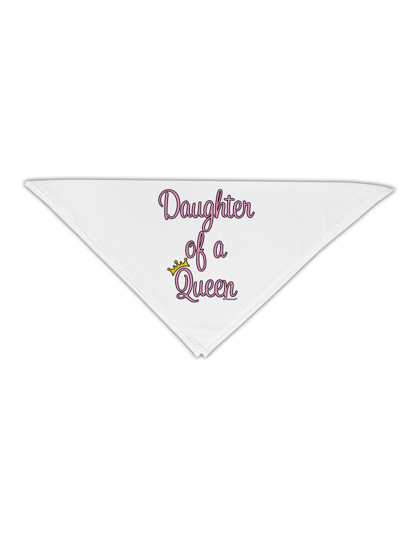 Daughter of a Queen - Matching Mom and Daughter Design Adult 19" Square Bandana by TooLoud-Square Bandanas-TooLoud-White-One-Size-Adult-Davson Sales
