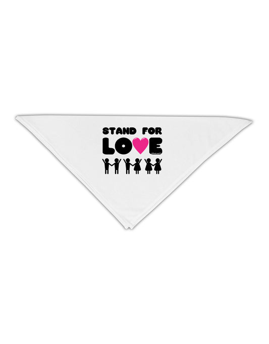 Stand For Love Pink Heart Adult 19" Square Bandana-Square Bandanas-TooLoud-White-One-Size-Adult-Davson Sales