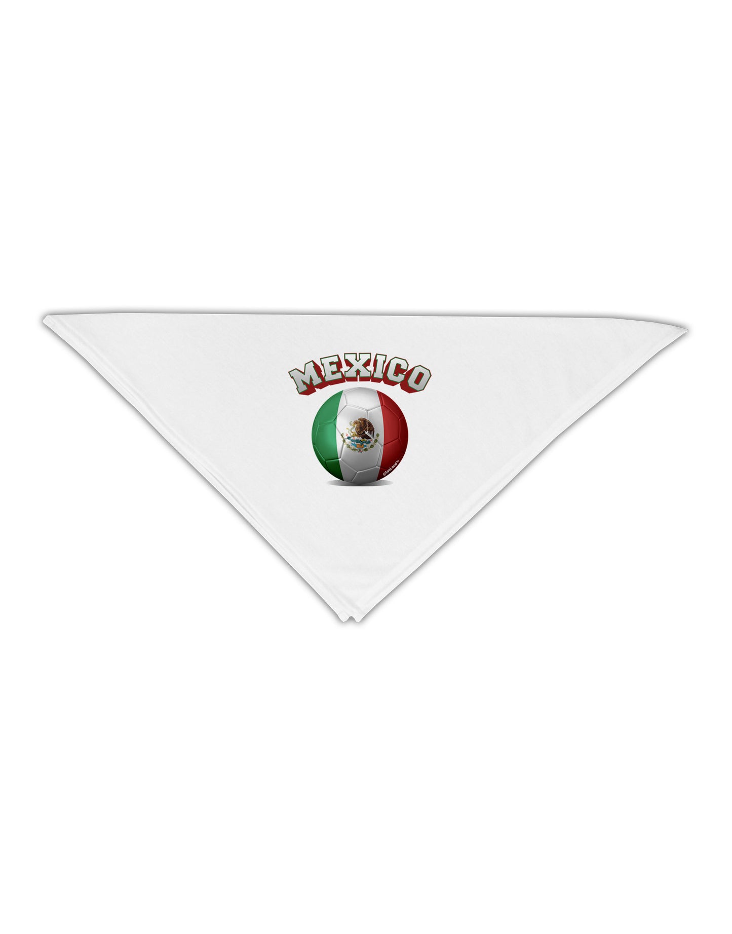 Soccer Ball Flag - Mexico Adult 19" Square Bandana-Square Bandanas-TooLoud-White-One-Size-Adult-Davson Sales