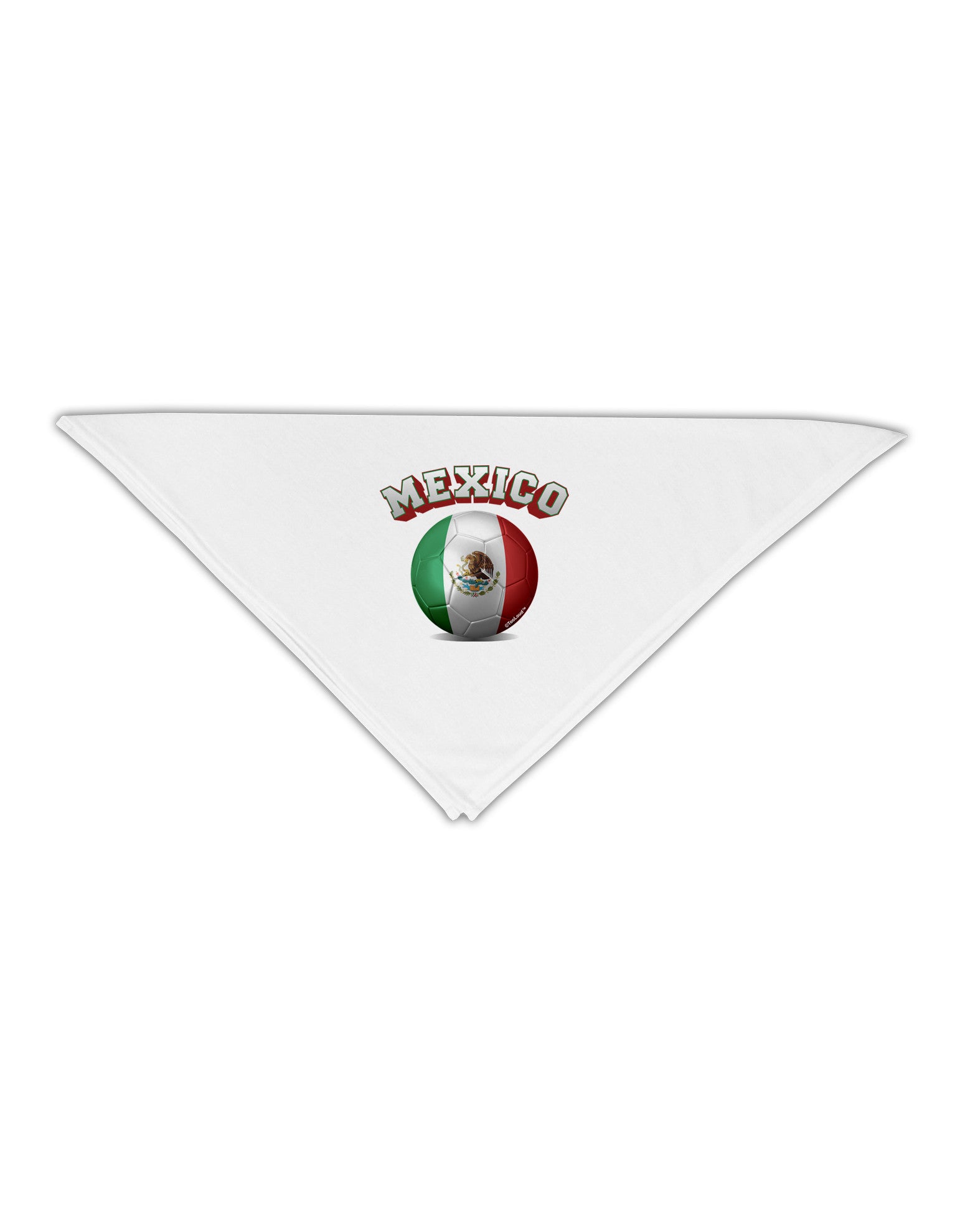 Soccer Ball Flag - Mexico Adult 19" Square Bandana-Square Bandanas-TooLoud-White-One-Size-Adult-Davson Sales