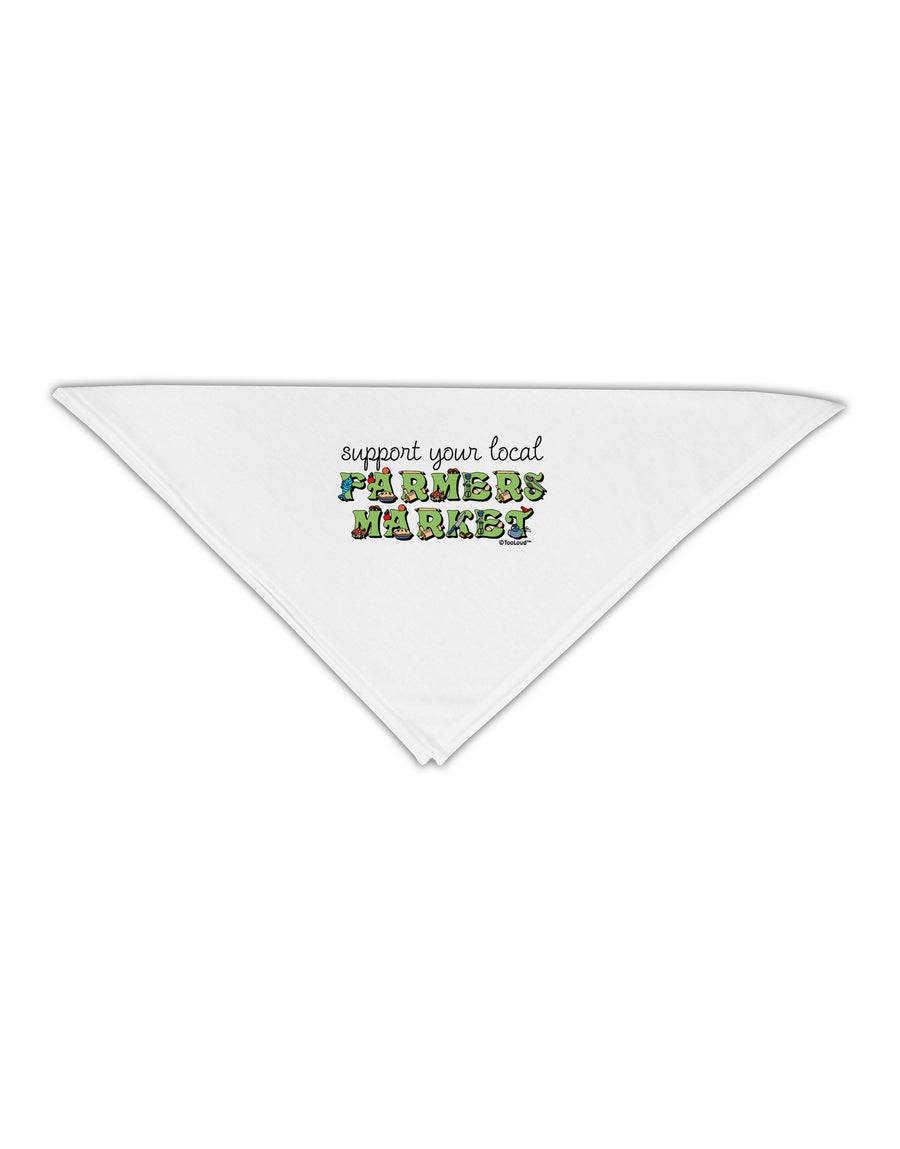 Support Your Local Farmers Market - Color Adult 19&#x22; Square Bandana-Square Bandanas-TooLoud-White-One-Size-Adult-Davson Sales