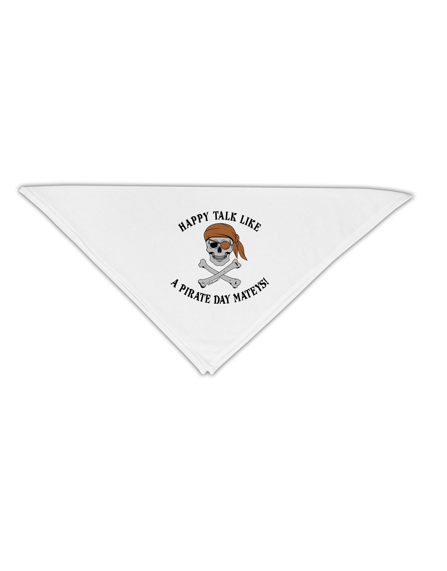 Pirate Day Mateys Adult 19" Square Bandana-Square Bandanas-TooLoud-White-One-Size-Adult-Davson Sales