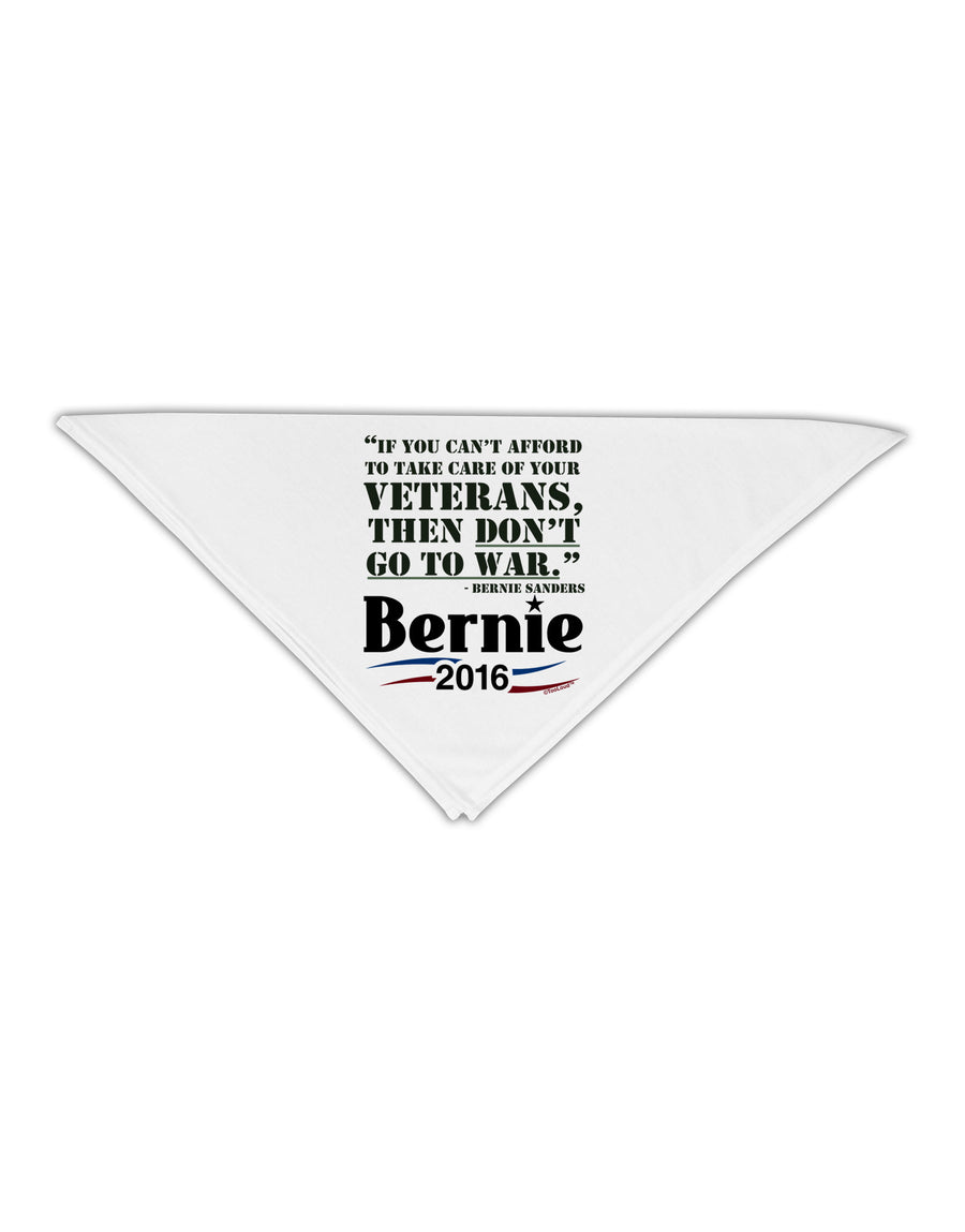 Bernie on Veterans and War Adult 19&#x22; Square Bandana-Square Bandanas-TooLoud-White-One-Size-Adult-Davson Sales
