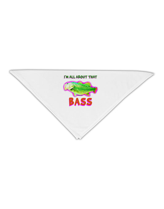 All About That Bass Fish Watercolor Adult 19&#x22; Square Bandana-Square Bandanas-TooLoud-White-One-Size-Adult-Davson Sales