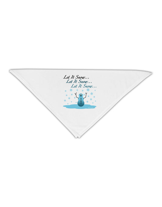 Let It Snow Happy Snowman Adult 19&#x22; Square Bandana-Square Bandanas-TooLoud-White-One-Size-Adult-Davson Sales