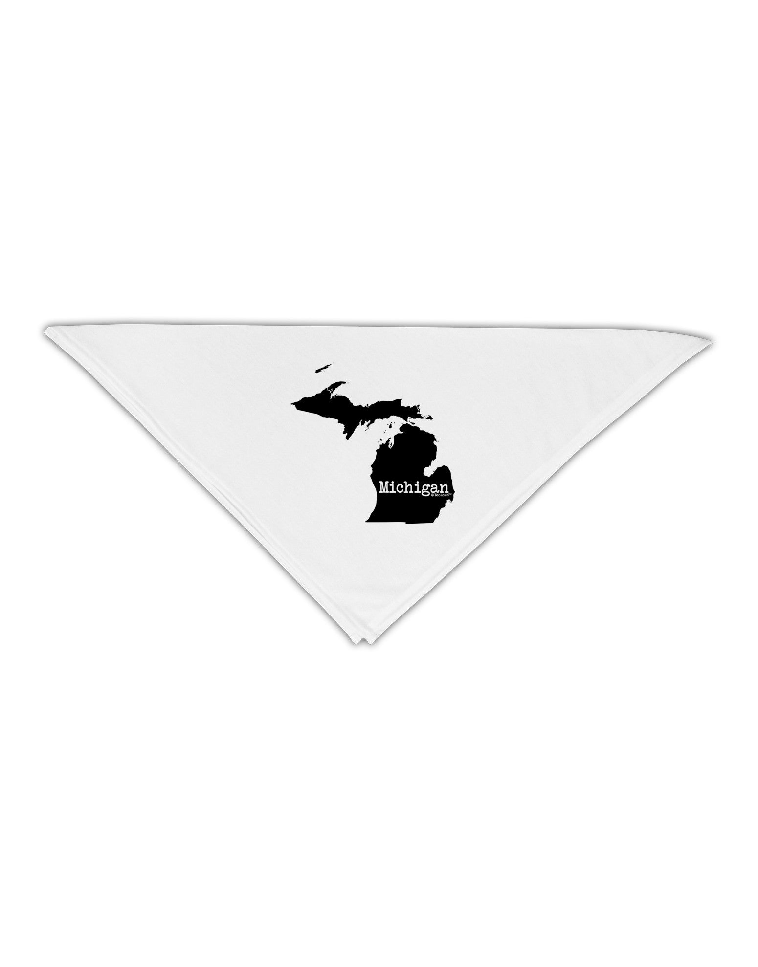 Michigan - United States Shape Adult 19" Square Bandana-Square Bandanas-TooLoud-White-One-Size-Adult-Davson Sales