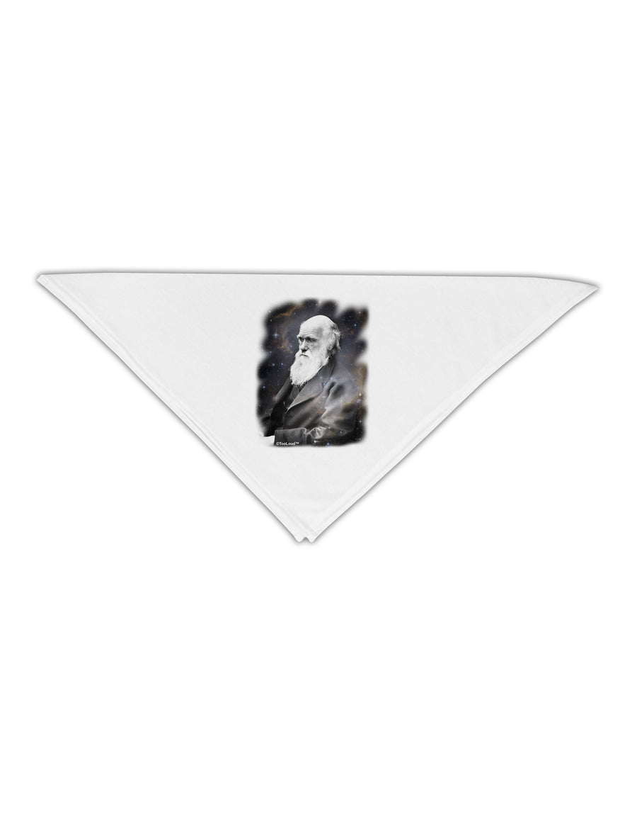Charles Darwin In Space Adult 19&#x22; Square Bandana by TooLoud-Square Bandanas-TooLoud-White-One-Size-Adult-Davson Sales