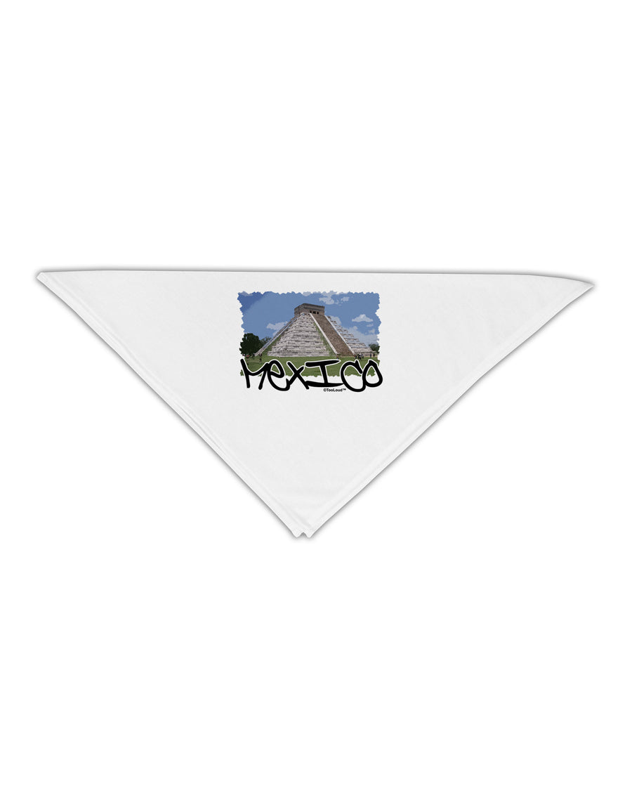 Mexico - Mayan Temple Cut-out Adult 19" Square Bandana-Square Bandanas-TooLoud-White-One-Size-Adult-Davson Sales