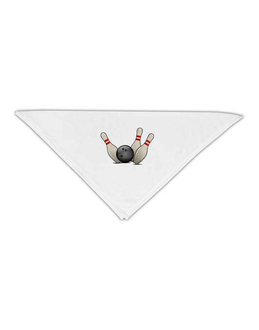 Bowling Ball with Pins Adult 19&#x22; Square Bandana-Square Bandanas-TooLoud-White-One-Size-Adult-Davson Sales