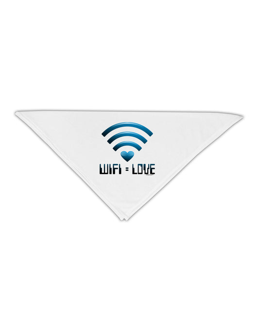 TooLoud Wifi Equals Love Adult 19" Square Bandana-Square Bandanas-TooLoud-White-One-Size-Adult-Davson Sales