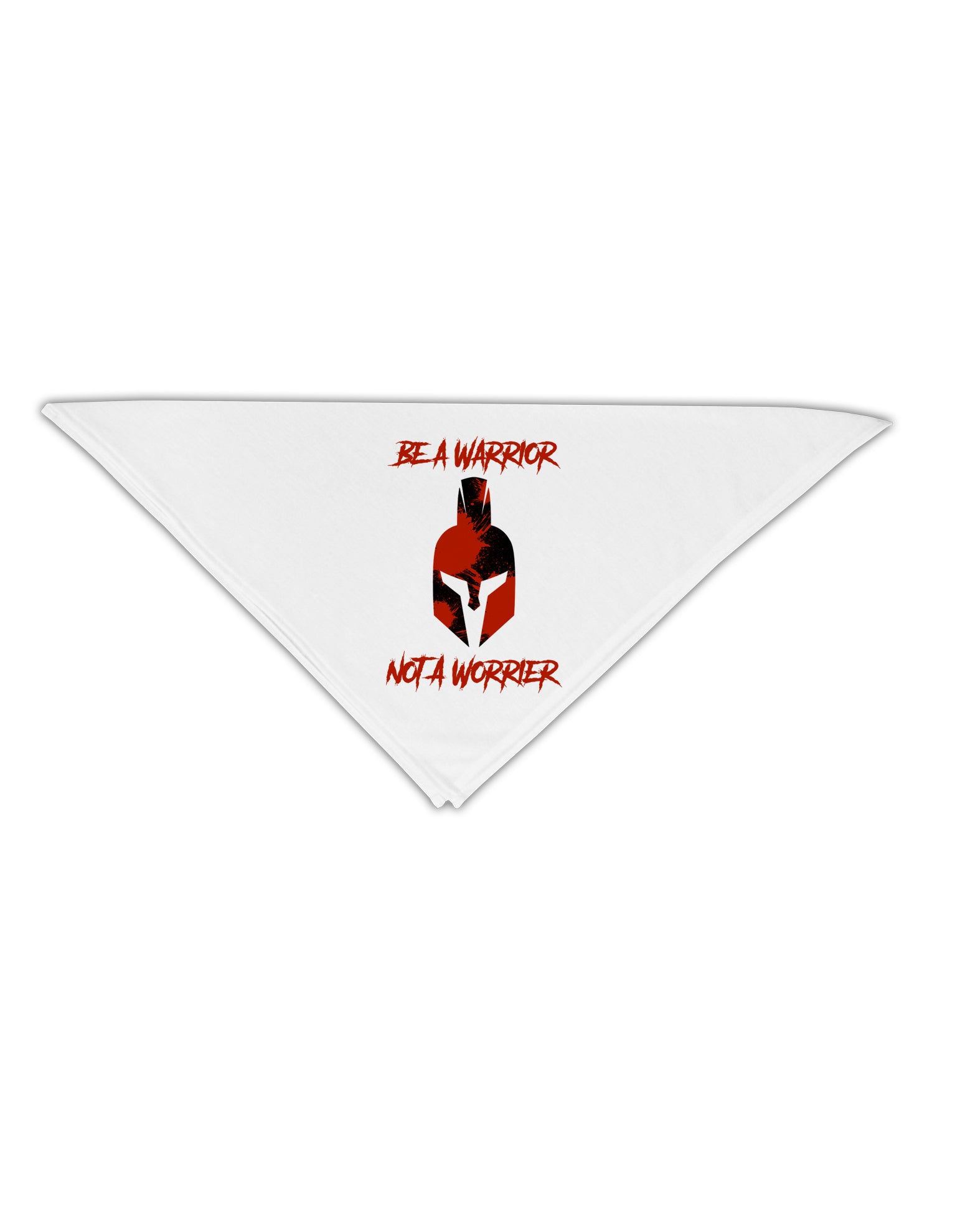 Be a Warrior Not a Worrier Adult 19&#x22; Square Bandana by TooLoud-TooLoud-White-One-Size-Adult-Davson Sales