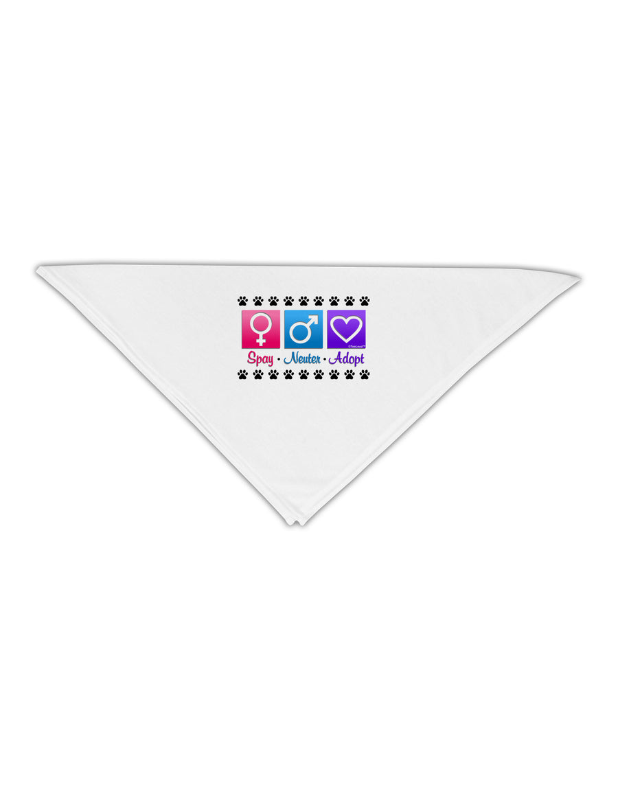 Spay Neuter Adopt Adult 19" Square Bandana-Square Bandanas-TooLoud-White-One-Size-Adult-Davson Sales