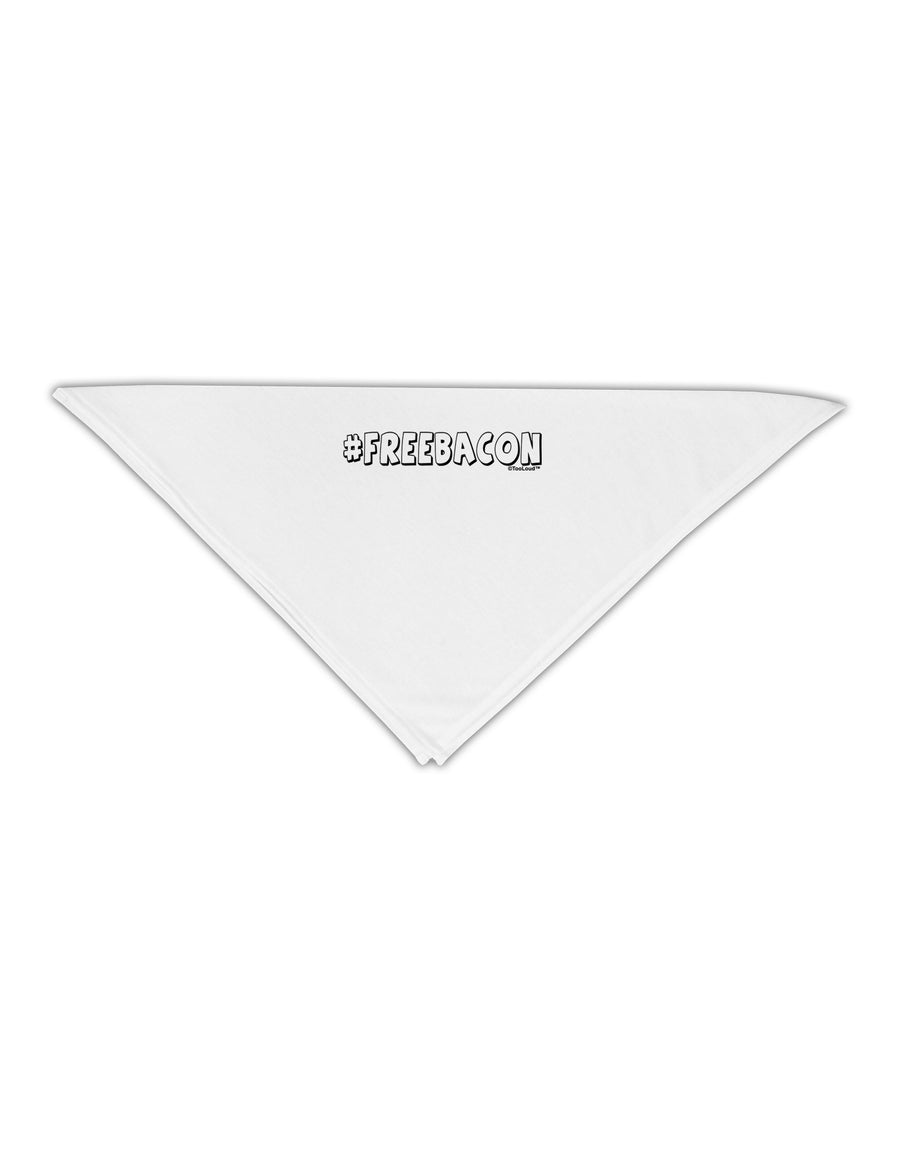 Hashtag Free Bacon Decorative Adult 19&#x22; Square Bandana-Square Bandanas-TooLoud-White-One-Size-Adult-Davson Sales