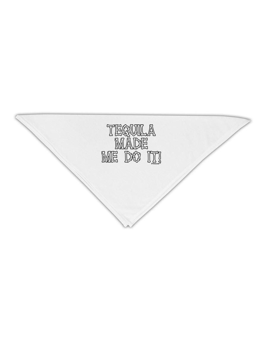 Tequila Made Me Do It - Bone Text Adult 19&#x22; Square Bandana by TooLoud-Square Bandanas-TooLoud-White-One-Size-Adult-Davson Sales