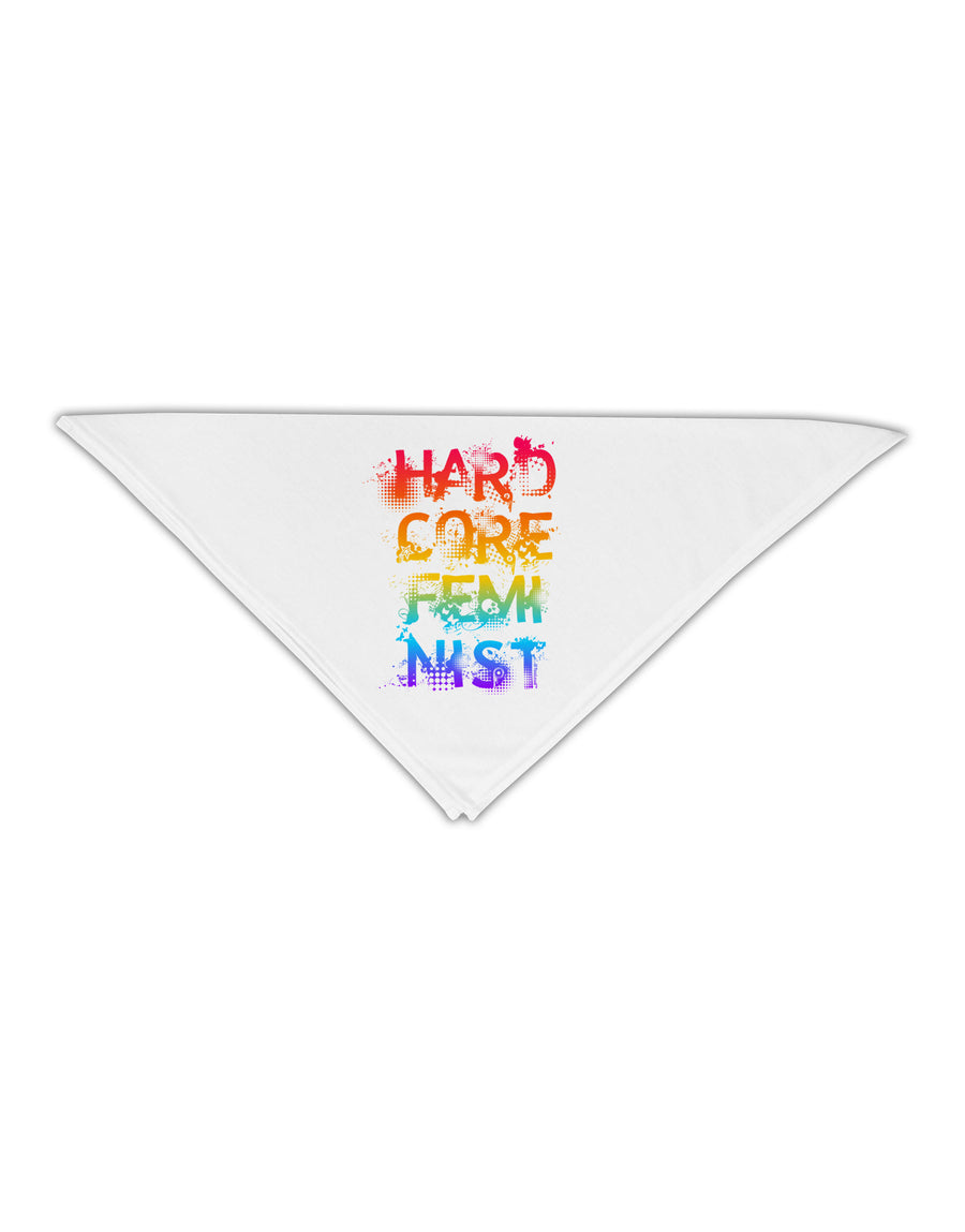 Hardcore Feminist - Rainbow Adult 19&#x22; Square Bandana-Square Bandanas-TooLoud-White-One-Size-Adult-Davson Sales