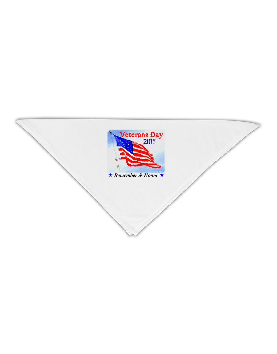 Veterans Day 2015 WaterColor Adult 19&#x22; Square Bandana-Square Bandanas-TooLoud-White-One-Size-Adult-Davson Sales