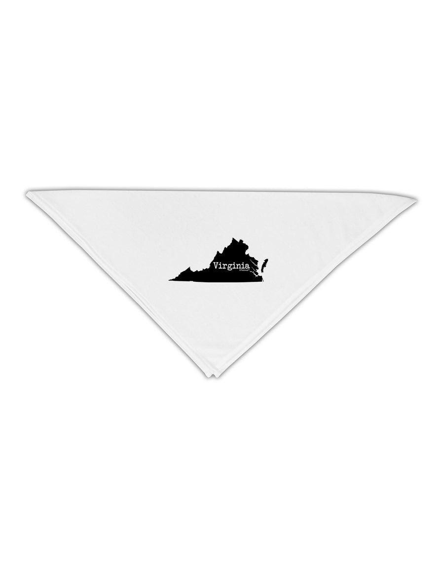 Virginia - United States Shape Adult 19&#x22; Square Bandana by TooLoud-Square Bandanas-TooLoud-White-One-Size-Adult-Davson Sales