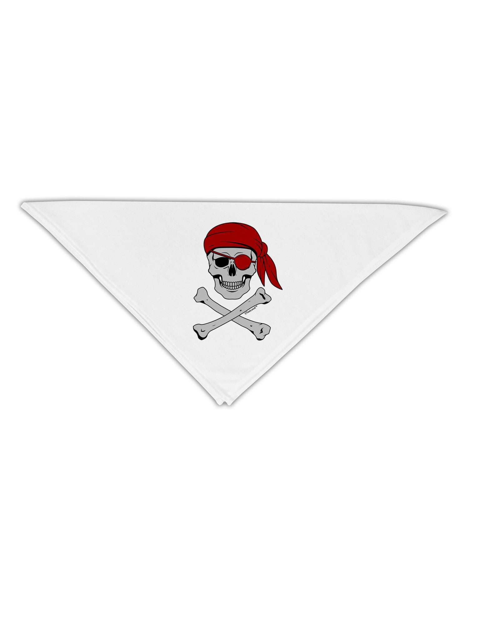 Pirate Skull Adult 19" Square Bandana-Square Bandanas-TooLoud-White-One-Size-Adult-Davson Sales