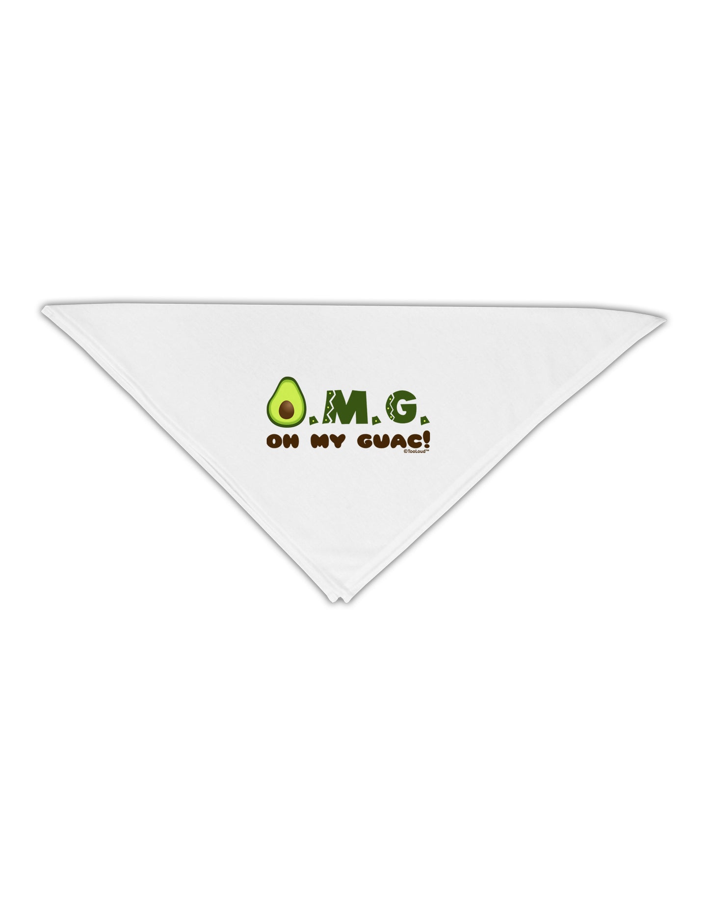 OMG - Oh My Guac - Guacamole Design Adult 19" Square Bandana by TooLoud-Square Bandanas-TooLoud-White-One-Size-Adult-Davson Sales
