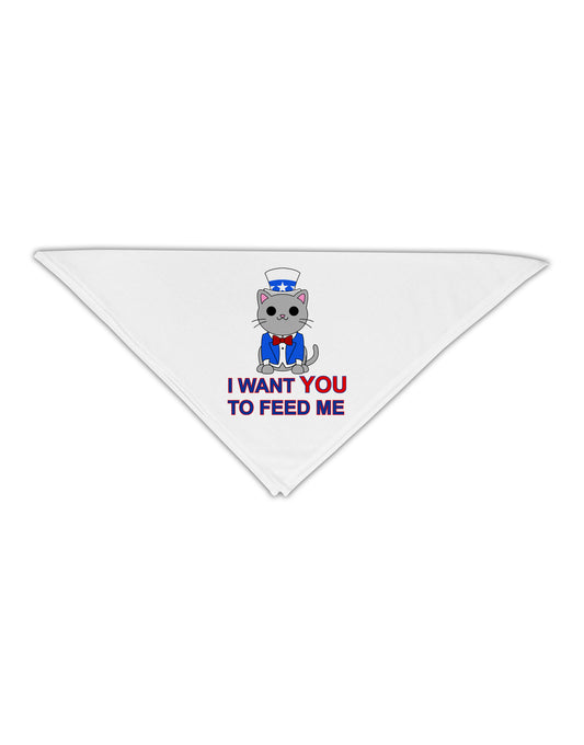 Patriotic Cat I Want You Adult 19" Square Bandana by TooLoud-Square Bandanas-TooLoud-White-One-Size-Adult-Davson Sales