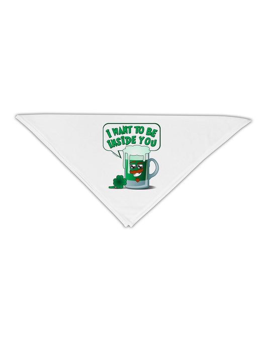 Green Beer - Inside You Adult 19&#x22; Square Bandana-Square Bandanas-TooLoud-White-One-Size-Adult-Davson Sales