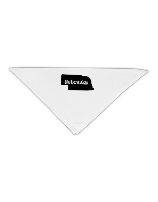 Nebraska - United States Shape Adult 19&#x22; Square Bandana by TooLoud-Square Bandanas-TooLoud-White-One-Size-Adult-Davson Sales