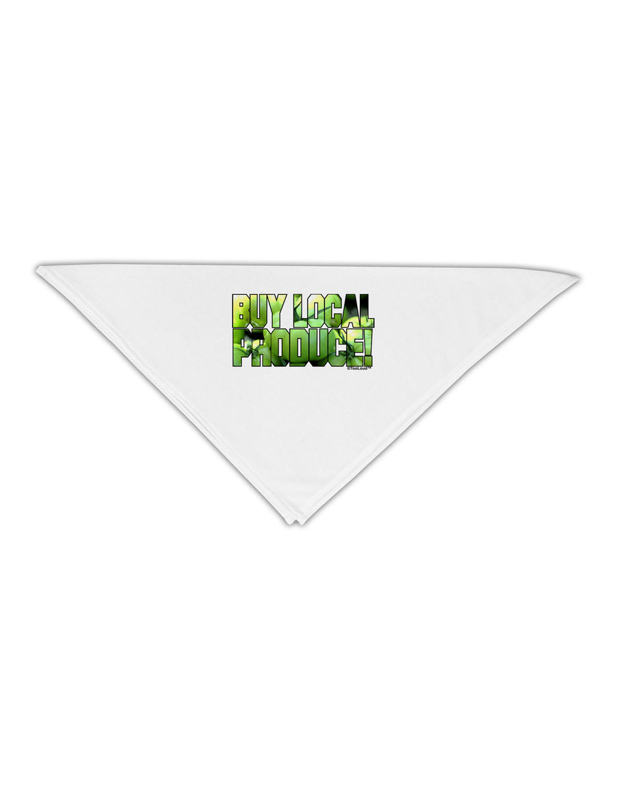 Buy Local - Green Tomatoes Text Adult 19&#x22; Square Bandana-Square Bandanas-TooLoud-White-One-Size-Adult-Davson Sales