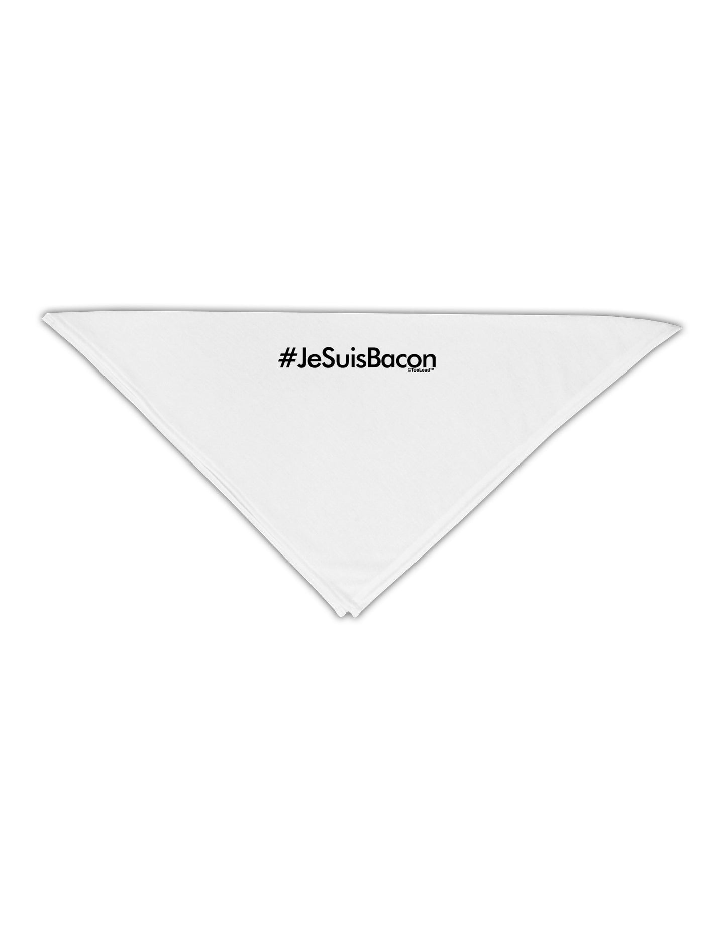Hashtag JeSuisBacon Adult 19&#x22; Square Bandana-Square Bandanas-TooLoud-White-One-Size-Adult-Davson Sales