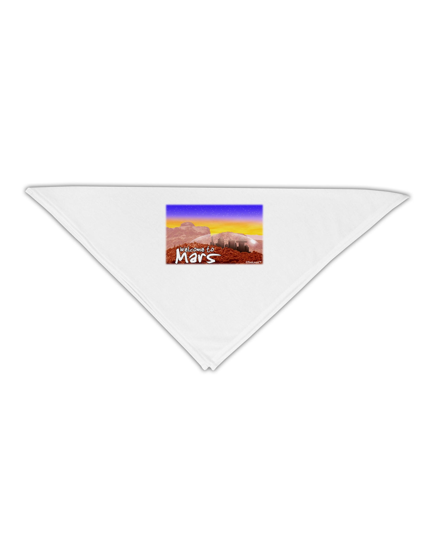 TooLoud Welcome to Mars Adult 19" Square Bandana-Square Bandanas-TooLoud-White-One-Size-Adult-Davson Sales