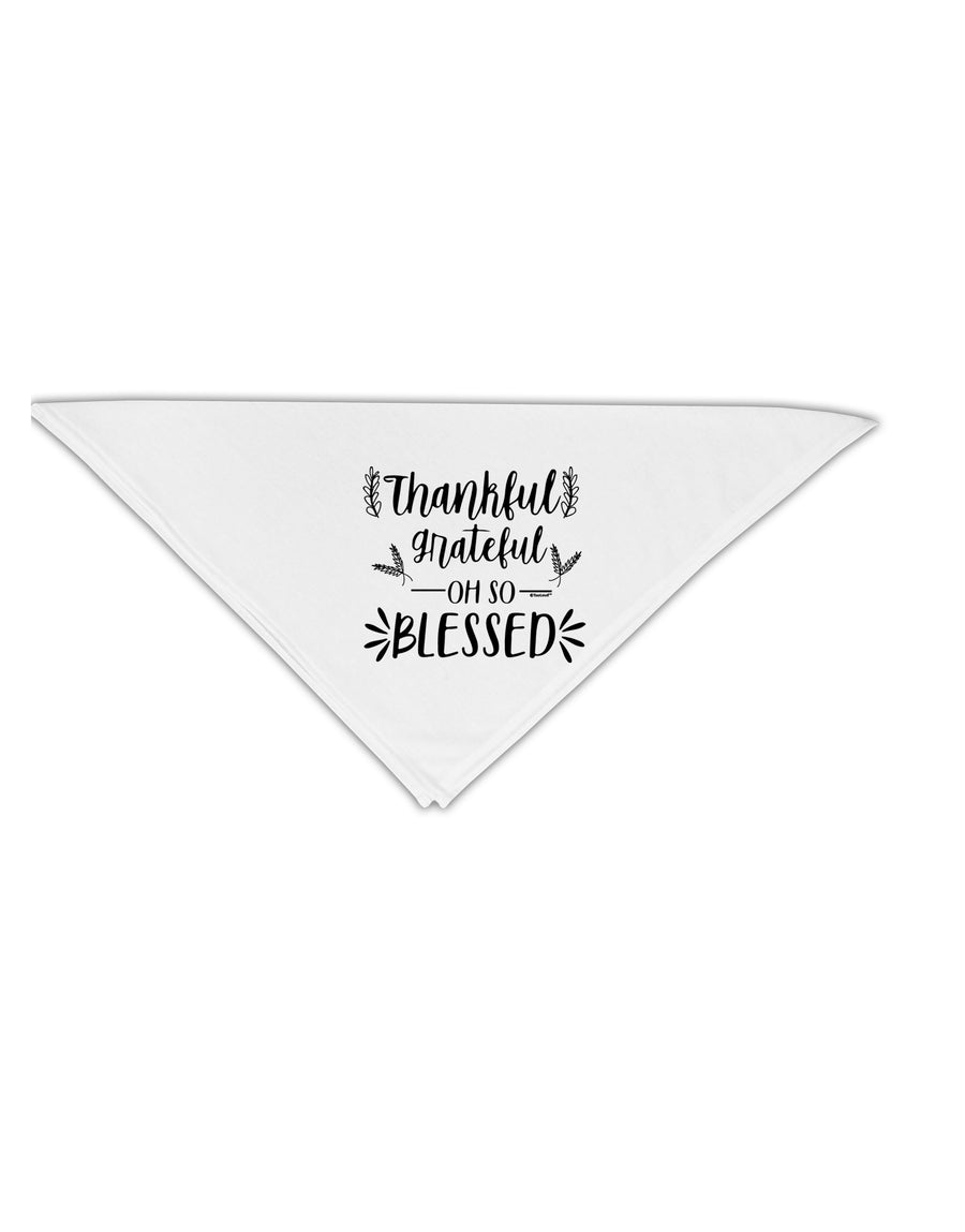 Thankful grateful oh so blessed Adult 19 Inch Square Bandana-Bandanas-TooLoud-White-One-Size-Adult-Davson Sales