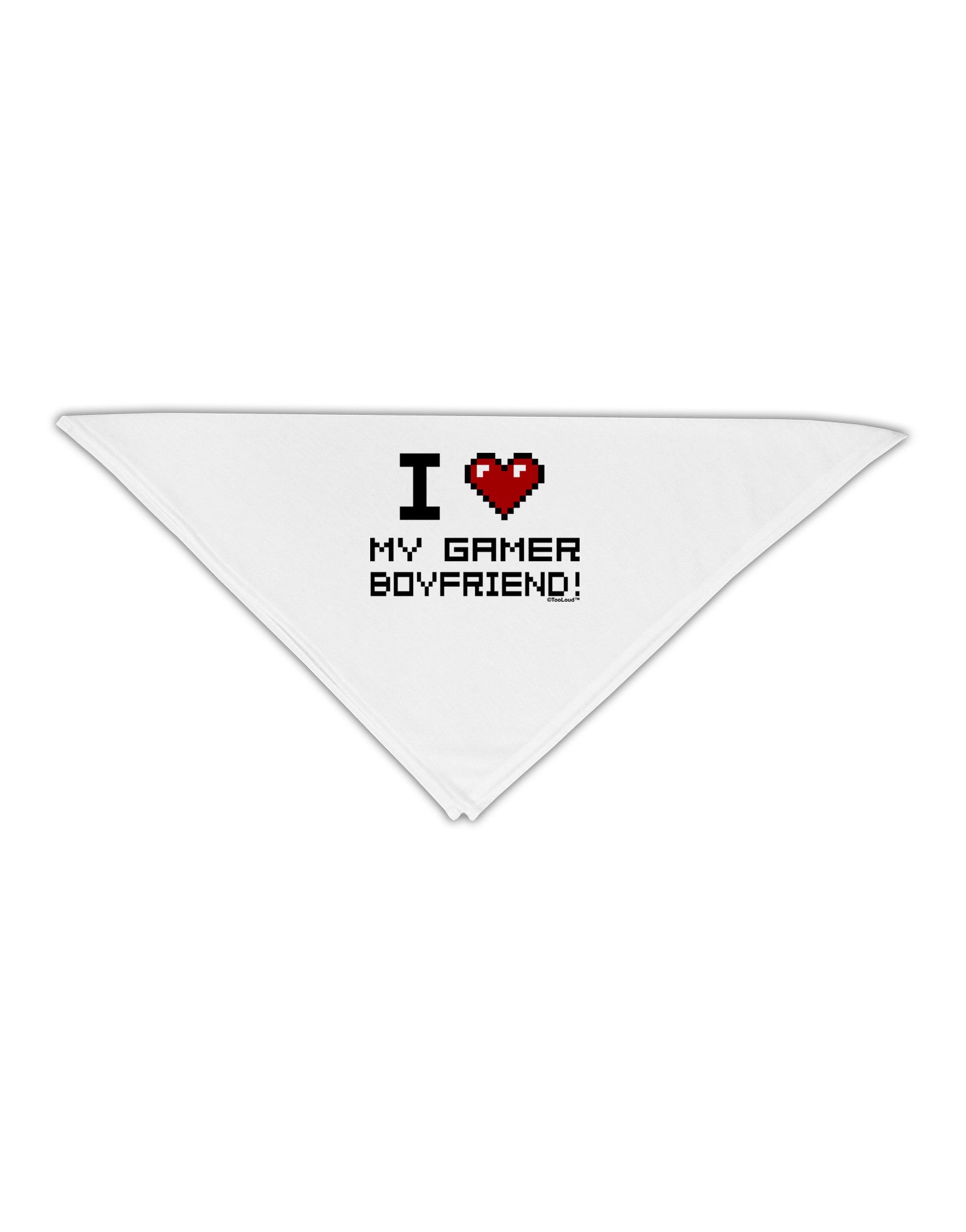 I Heart My Gamer Boyfriend Adult 19&#x22; Square Bandana-Square Bandanas-TooLoud-White-One-Size-Adult-Davson Sales
