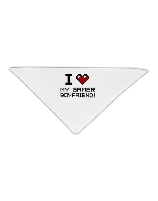 I Heart My Gamer Boyfriend Adult 19&#x22; Square Bandana-Square Bandanas-TooLoud-White-One-Size-Adult-Davson Sales
