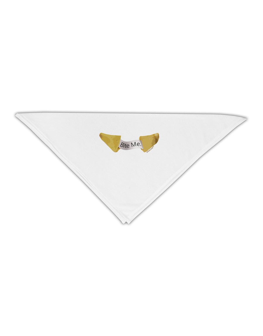 Bite Me - Fortune Cookie Adult 19&#x22; Square Bandana-Square Bandanas-TooLoud-White-One-Size-Adult-Davson Sales