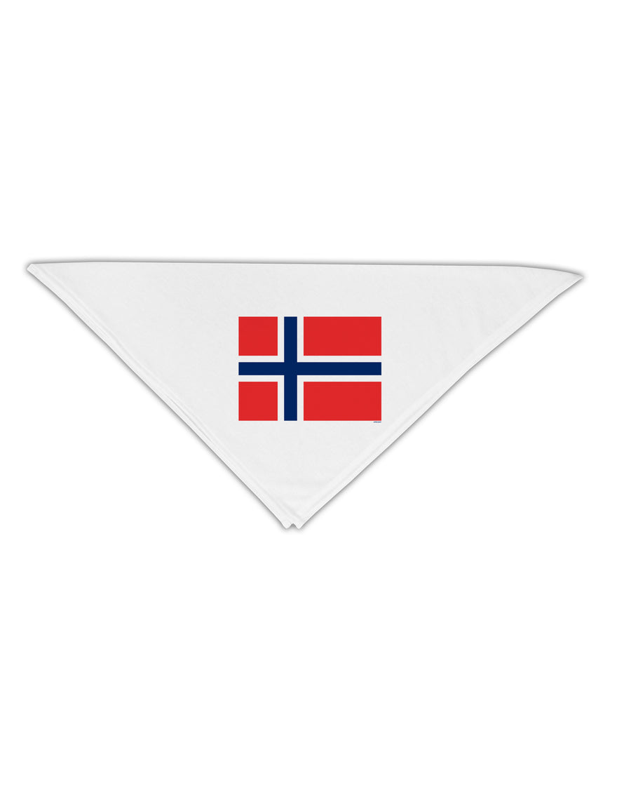 TooLoud Norwegian Flag Adult 19 Inch Square Bandana-Bandanas-TooLoud-White-One-Size-Adult-Davson Sales