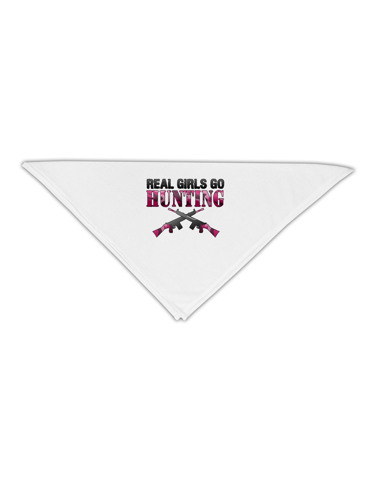 Real Girls Go Hunting Adult 19&#x22; Square Bandana-Square Bandanas-TooLoud-White-One-Size-Adult-Davson Sales