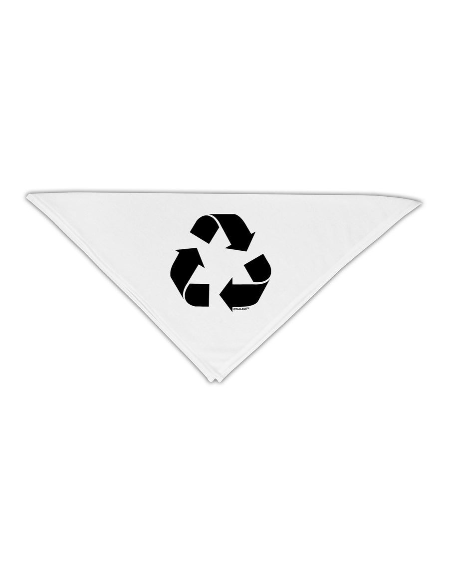 Recycle Black and White Adult 19&#x22; Square Bandana by TooLoud-Square Bandanas-TooLoud-White-One-Size-Adult-Davson Sales