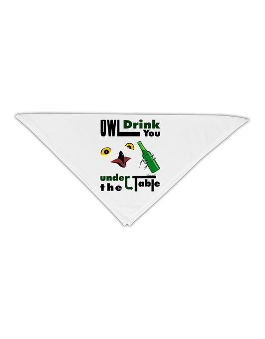 Owl Drink You Under the Table Adult 19" Square Bandana-Square Bandanas-TooLoud-White-One-Size-Adult-Davson Sales