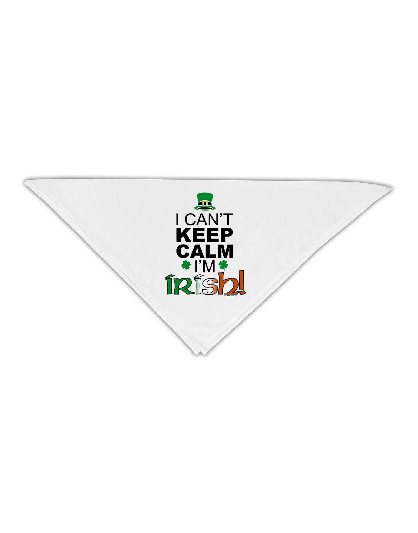 I Can't Keep Calm I'm Irish Adult 19&#x22; Square Bandana-Square Bandanas-TooLoud-White-One-Size-Adult-Davson Sales