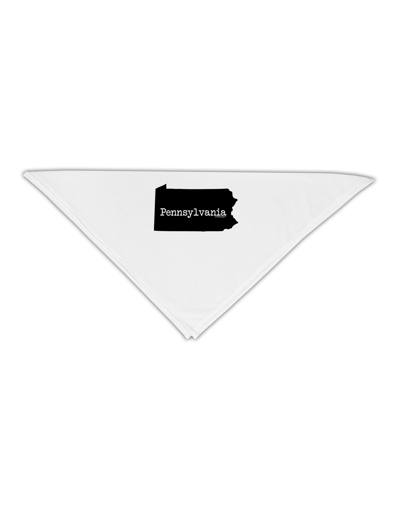 Pennsylvania - United States Shape Adult 19" Square Bandana by TooLoud-Square Bandanas-TooLoud-White-One-Size-Adult-Davson Sales