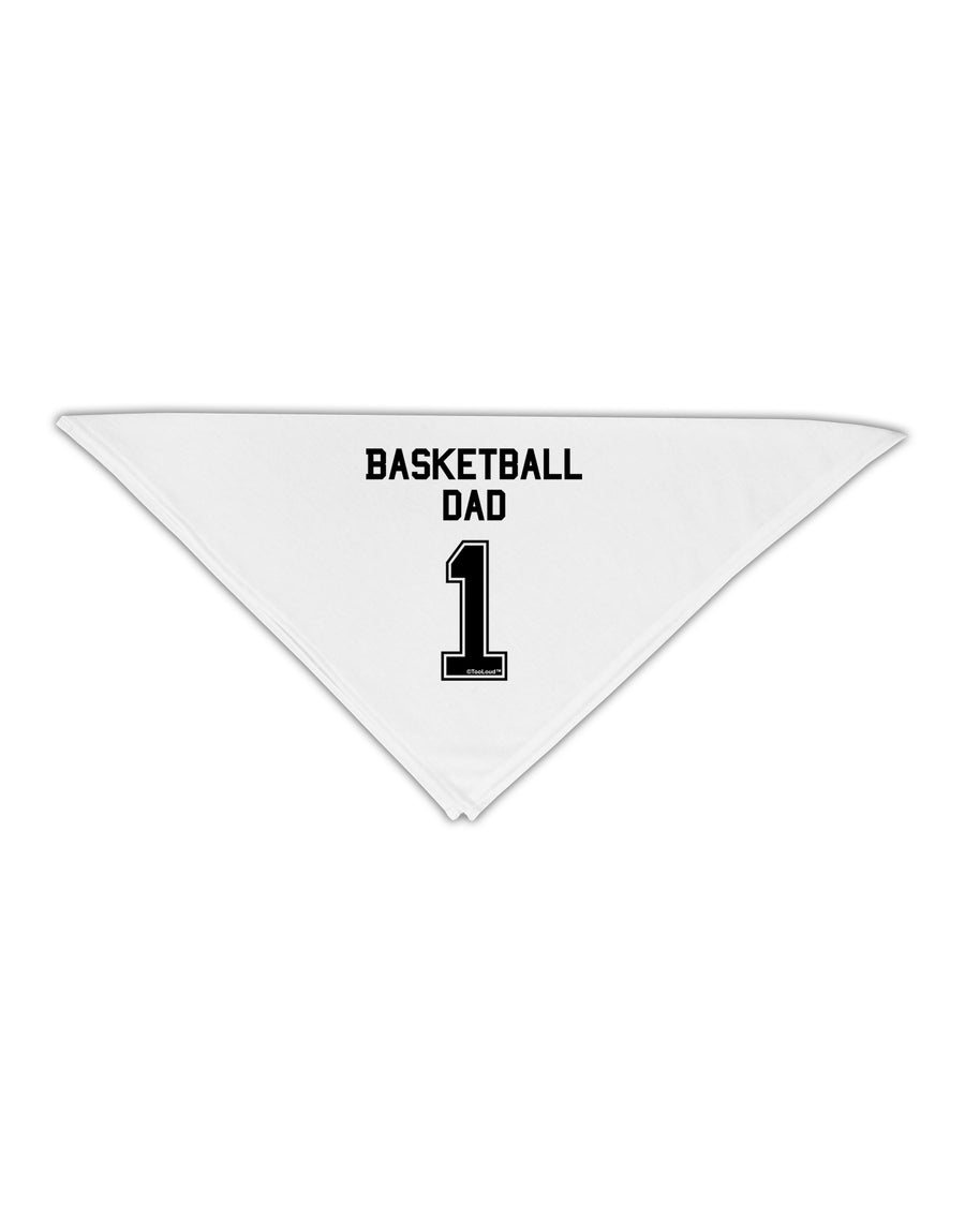 Basketball Dad Jersey Adult 19&#x22; Square Bandana by TooLoud-Square Bandanas-TooLoud-White-One-Size-Adult-Davson Sales