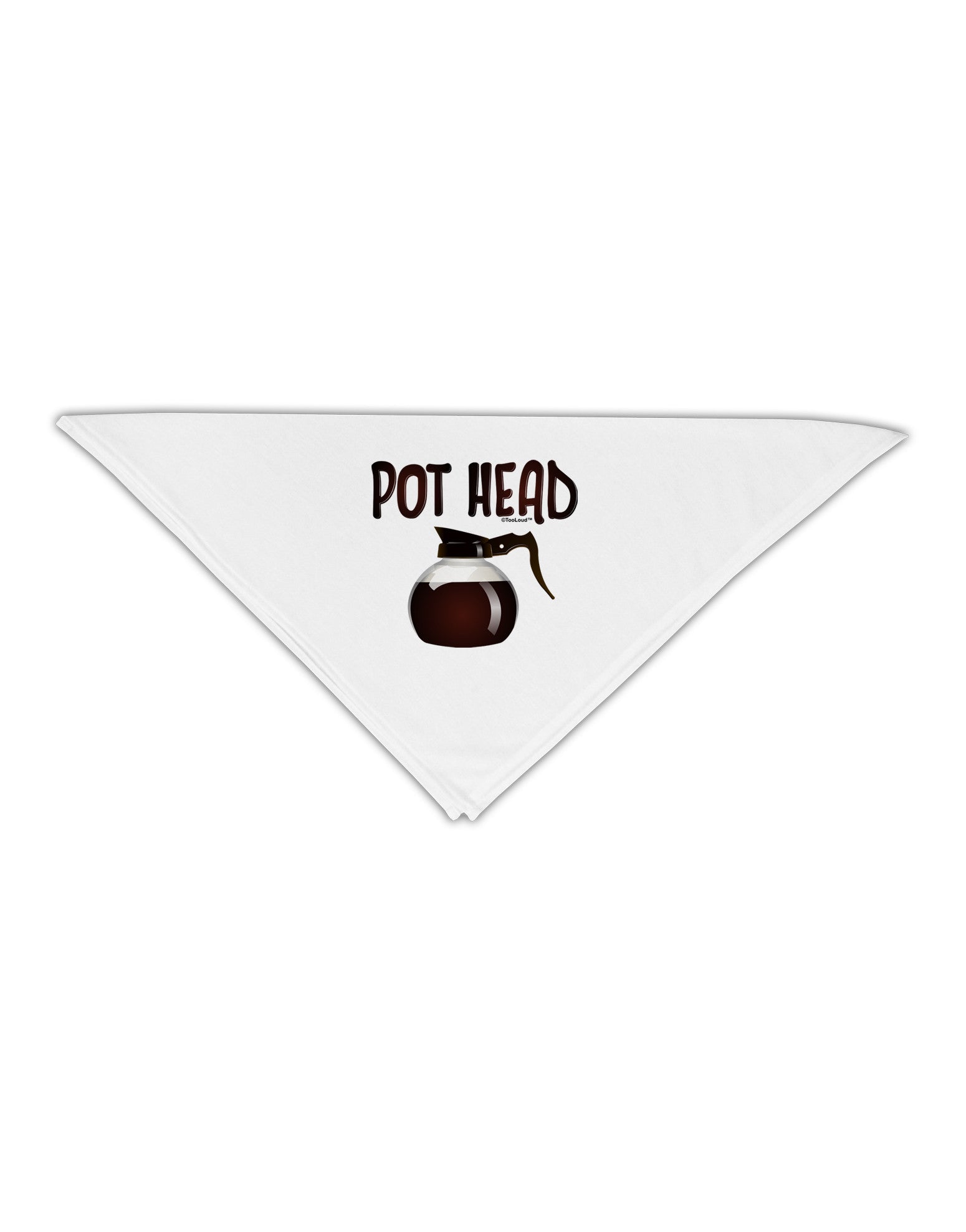 Pot Head - Coffee Adult 19" Square Bandana-Square Bandanas-TooLoud-White-One-Size-Adult-Davson Sales