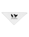 Three French Hens Text Adult 19&#x22; Square Bandana-Square Bandanas-TooLoud-White-One-Size-Adult-Davson Sales