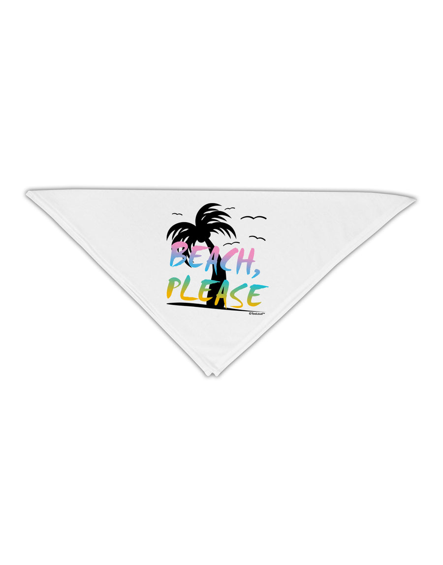 Beach Please - Summer Colors with Palm Trees Adult 19&#x22; Square Bandana-Square Bandanas-TooLoud-White-One-Size-Adult-Davson Sales