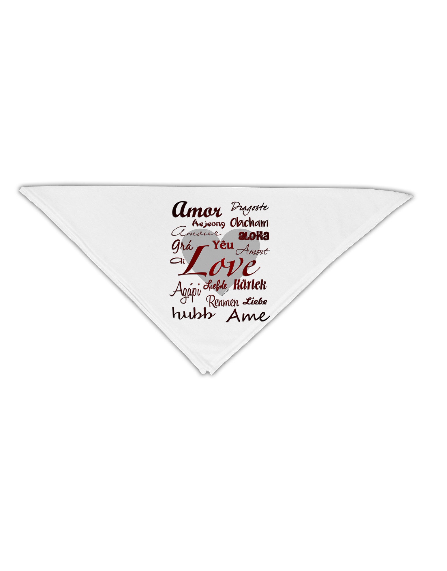 Love Languages Adult 19&#x22; Square Bandana by TooLoud-Square Bandanas-TooLoud-White-One-Size-Adult-Davson Sales
