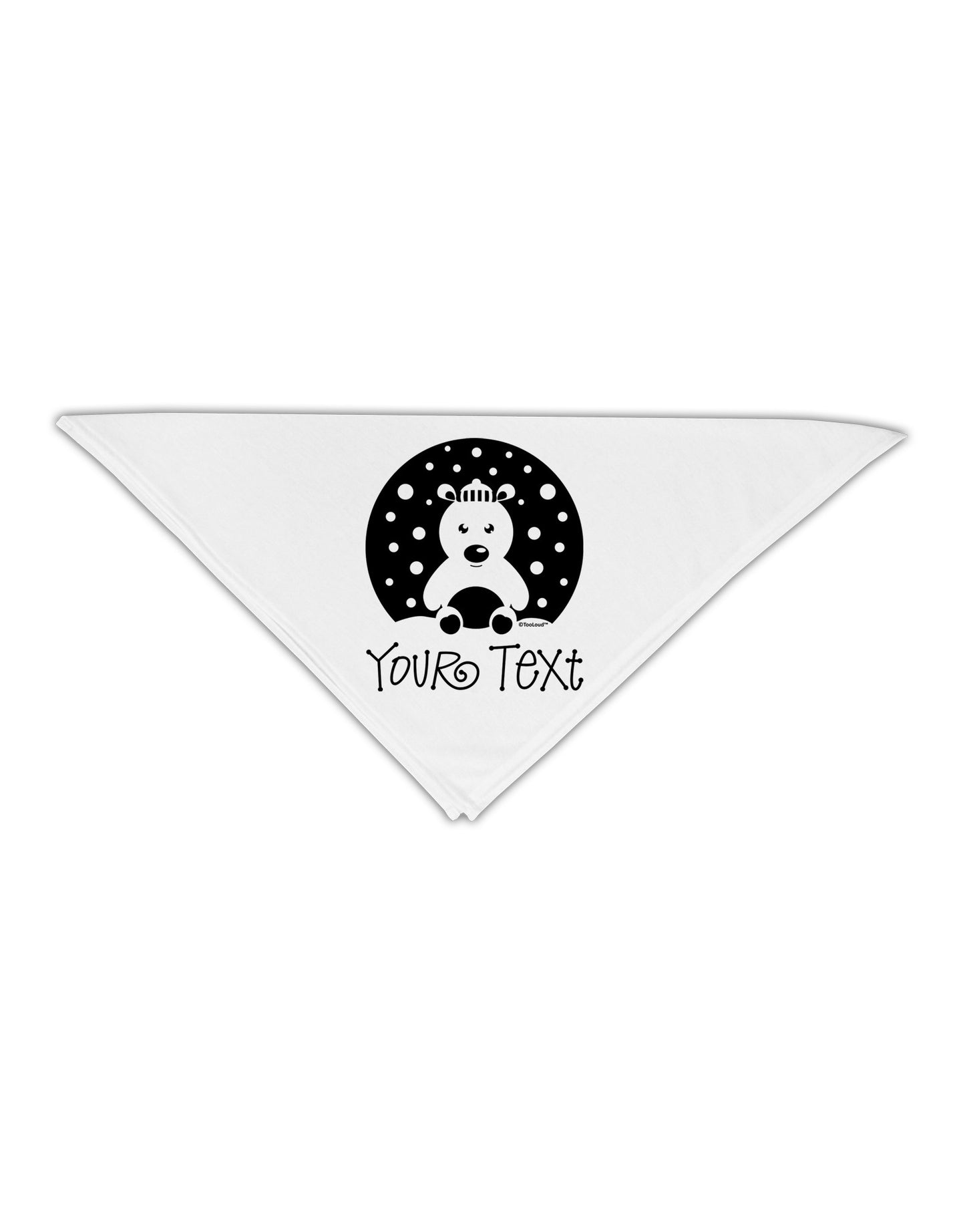 Personalized Matching Polar Bear Family Design - Your Text Adult 19" Square Bandana-Square Bandanas-TooLoud-White-One-Size-Adult-Davson Sales