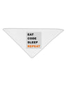 Eat Sleep Code Repeat Adult 19&#x22; Square Bandana by TooLoud-Square Bandanas-TooLoud-White-One-Size-Adult-Davson Sales