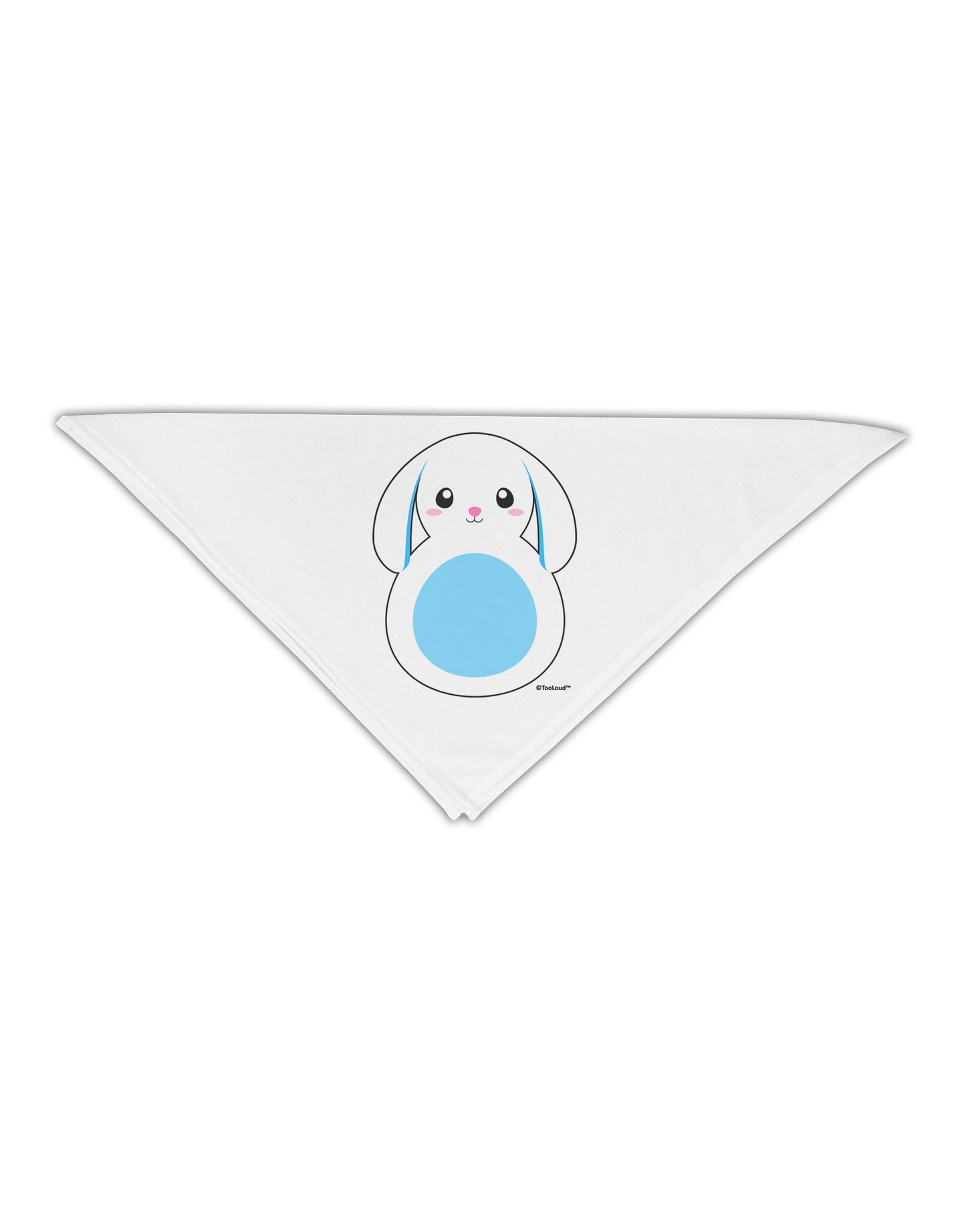 Cute Bunny with Floppy Ears - Blue Adult 19&#x22; Square Bandana by TooLoud-Square Bandanas-TooLoud-White-One-Size-Adult-Davson Sales
