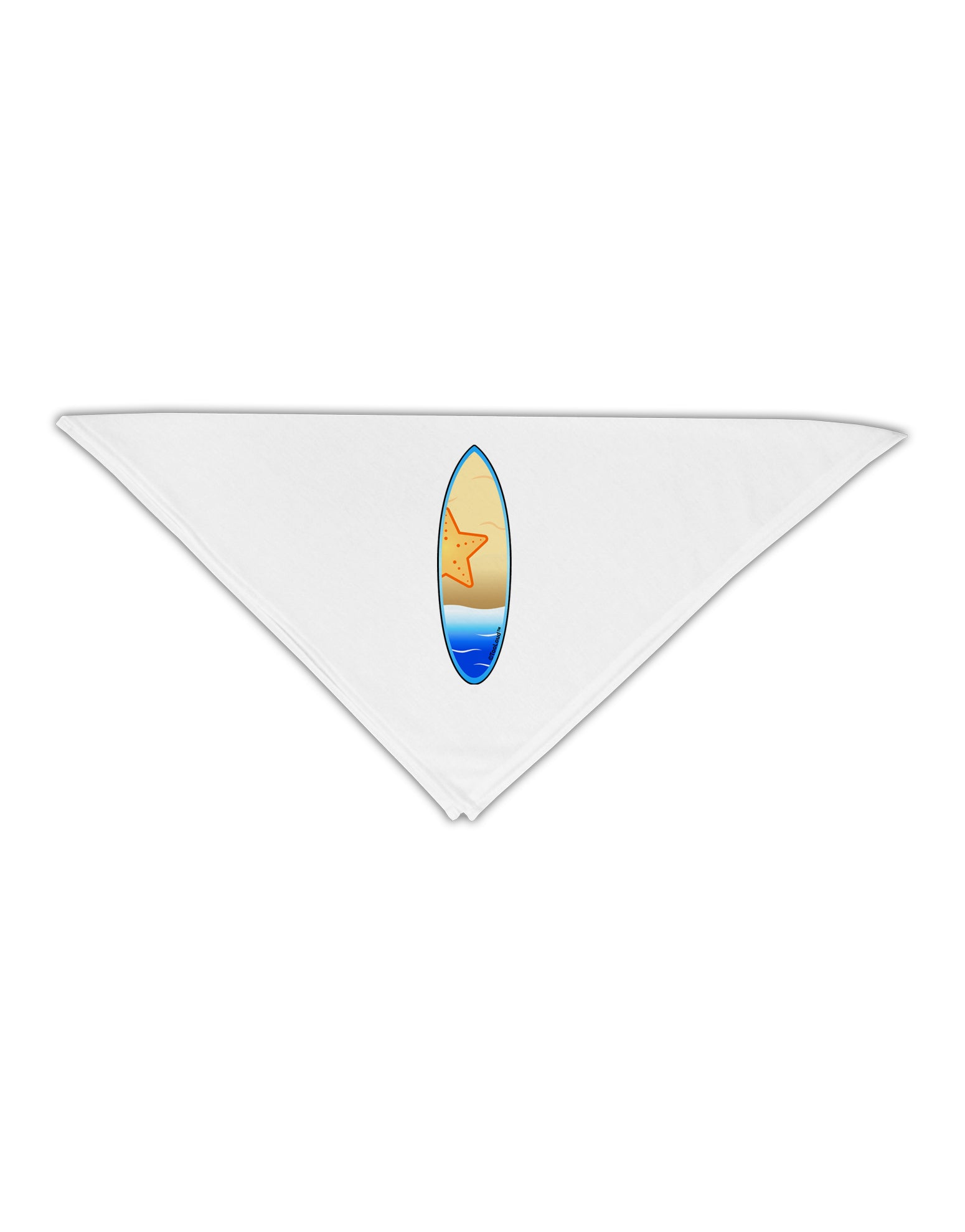 Starfish Surfboard Adult 19" Square Bandana by TooLoud-Square Bandanas-TooLoud-White-One-Size-Adult-Davson Sales