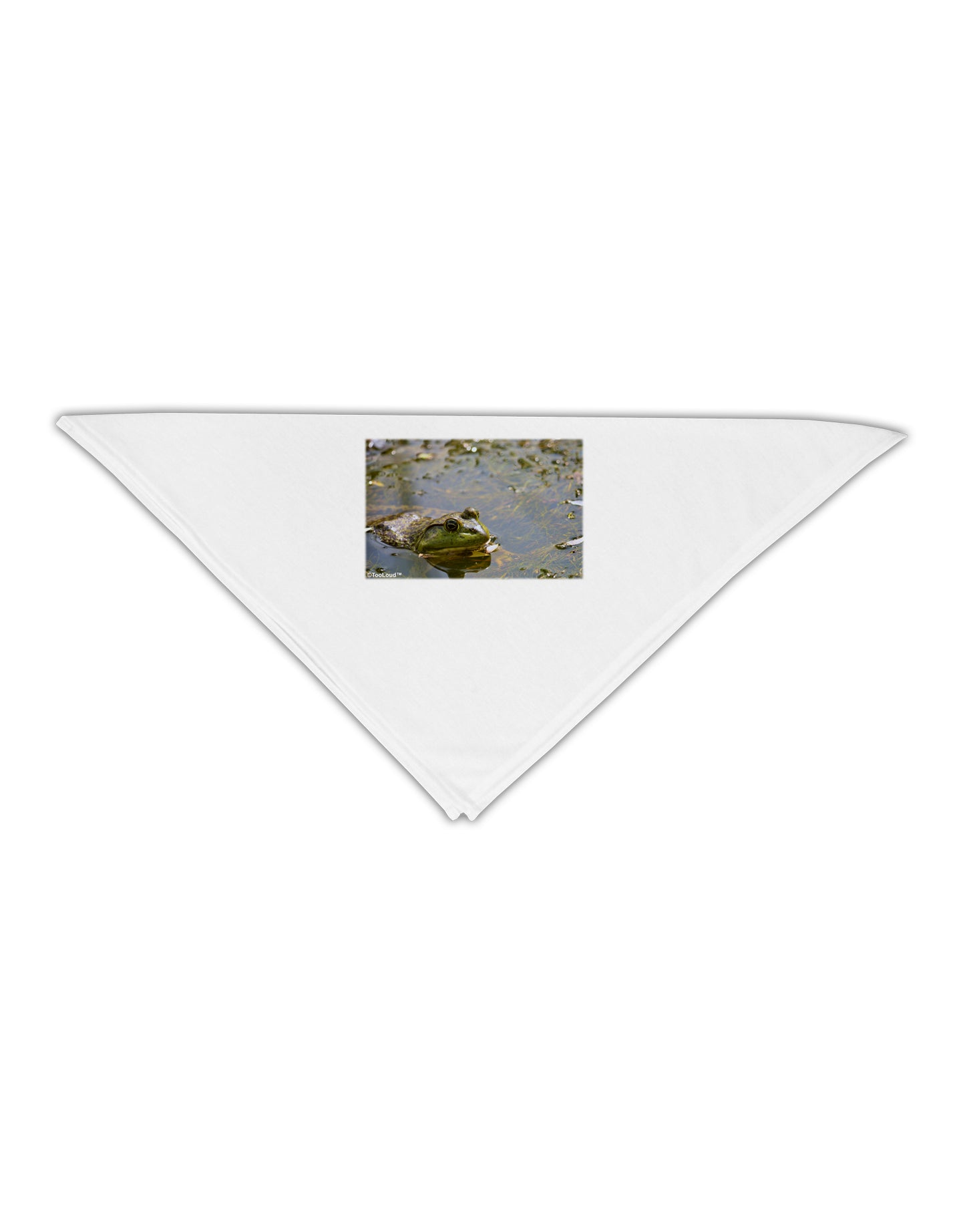 Bullfrog In Water Adult 19&#x22; Square Bandana by TooLoud-Square Bandanas-TooLoud-White-One-Size-Adult-Davson Sales