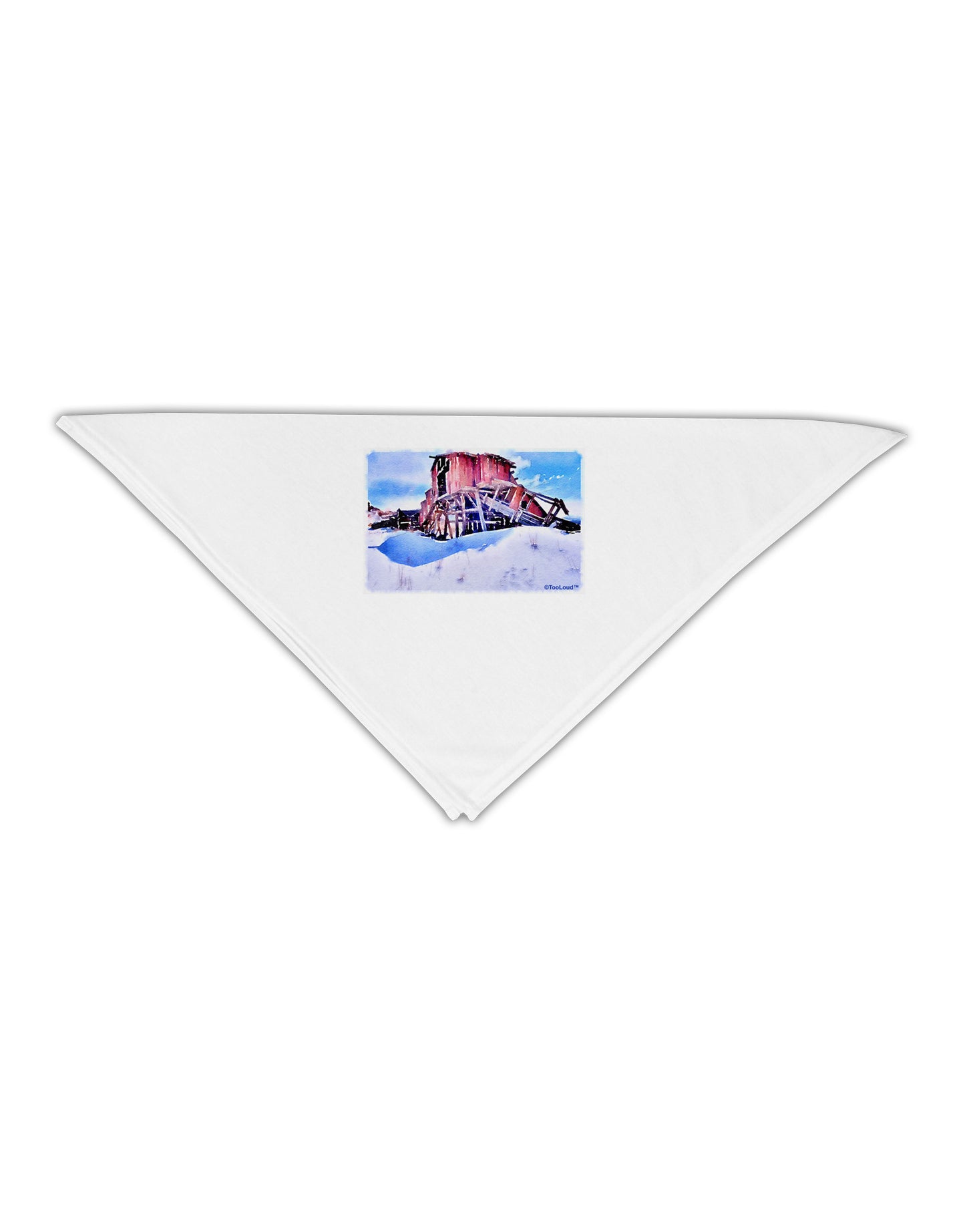 TooLoud Victor Mines Colorado Watercolor Adult 19" Square Bandana-Square Bandanas-TooLoud-White-One-Size-Adult-Davson Sales